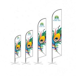 Roadside Advertising Flying Teardrop Feather <b>Flags</b> Colorful Beach Decorative Banner with Fiberglass Flagpole for Trade Show Tent - Product Image 1