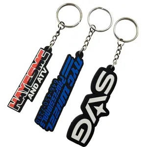 High quality custom pvc rubber keychain silicone keyring 2d/3d pvc keychains for promotion gifts