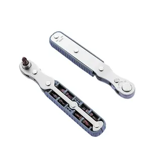 pocket mini 8 in 1 tool set ratchet 1/4 wrench screwdriver set