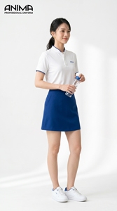เสื้อโปโลผู้หญิงเวียดนามสีสันตามสั่ง เป็นมิตรกับสิ่งแวดล้อม ผลิตจากโพลีเอสเตอร์รีไซเคิล 100% น้ำหนัก 200gsm แขนสั้น ระบายอากาศได้ดี น้ำหนักเบา - Product Image 3