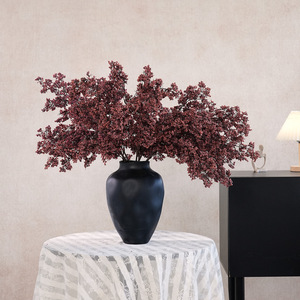 Baies artificielles de houx rouges simples en plastique et soie pour décorations de mariage et de maison - Product Image 2