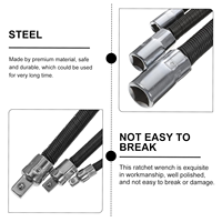Jeu d'extensions flexibles pour clé à douille, 1/2 ", 3/8 ", 1/4 ", noires, 3 pièces