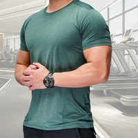 Camiseta de Compresión de Nailon y Elastano para Hombre de Manga Corta con Estampado de Secado Rápido para Entrenamiento Atlético y Gimnasio