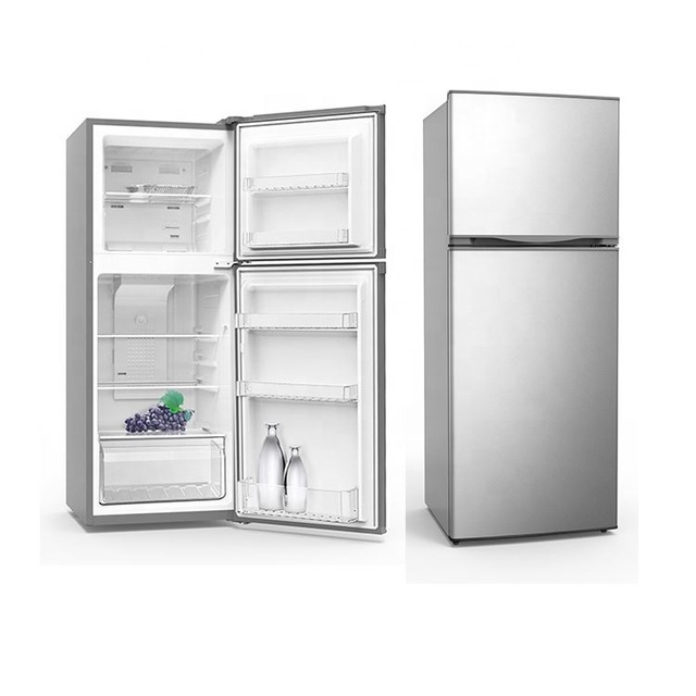 208L China Manufactory SAA SASO Approved Double Door No Frost Fridge Freezer With Water Dispenser