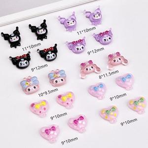 Nuovi accessori per unghie di natale con cartoni animati graziosi decorazioni per unghie 3D gatti Kuromi - Product Image 1