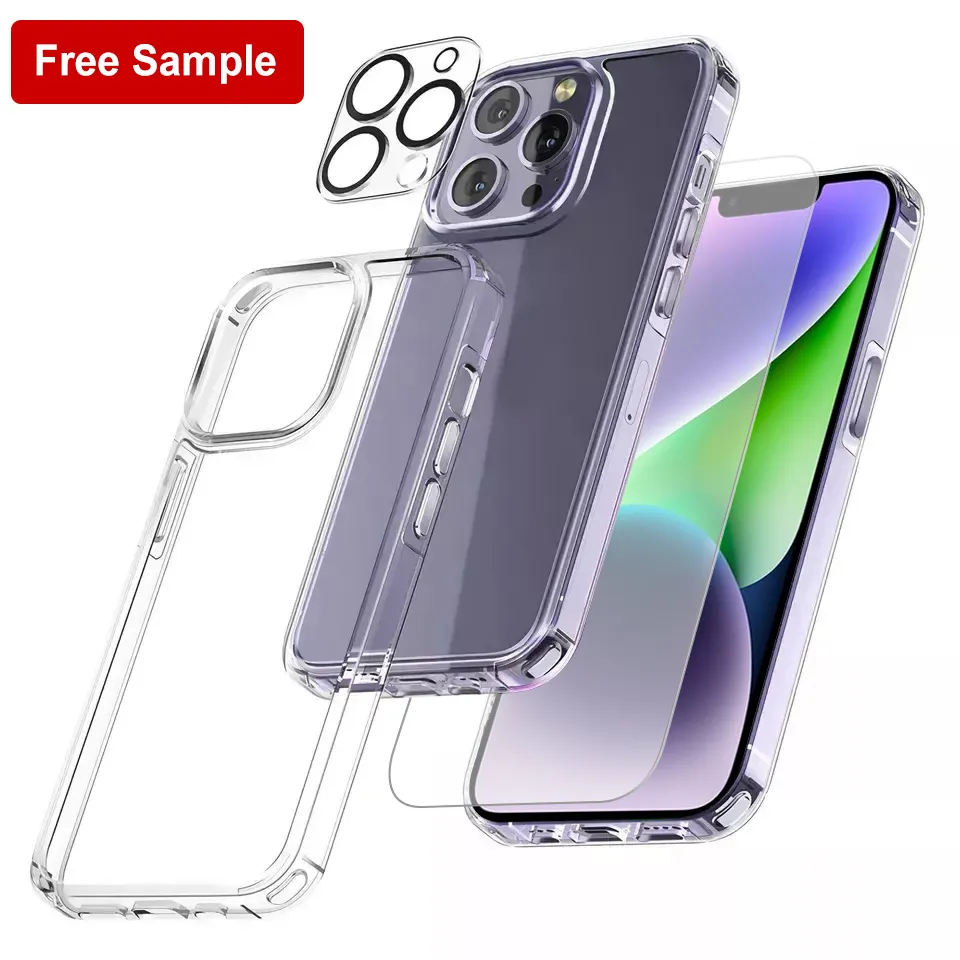 3 en 1 traje antichoque funda protectora para teléfono móvil 360 Protector de pantalla conjunto de protección completa para iPhone 14 15 Pro Max