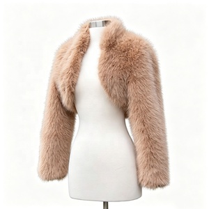<span class=keywords><strong>Veste</strong></span> courte élégante en fausse fourrure rose poudré pour <span class=keywords><strong>femme</strong></span> Zeyu, ouverte sur le devant, à manches longues, duveteuse, manteau court, manteaux en fausse fourrure écologiques pour <span class=keywords><strong>femme</strong></span> - Product Image 6