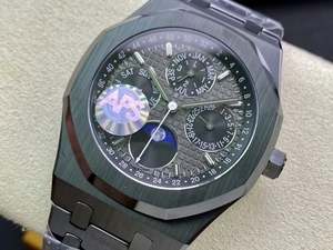 Montre mécanique automatique neuve en gros, 41 mm, mouvement 5134, phase de lune, multifonction, en céramique noire - Product Image 3