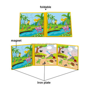 Rompecabezas Magnético Plegable de 3 Partes, Educativo, de 50 Piezas, con Diseño de Mariposas, para Niños de 2 a 13 Años, Unisex, Juguete de Papel - Product Image 2