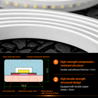 Bande LED en silicone de qualité minière résistante aux chocs IK10, large plage de température -40°C ℃ ~+80 ℃    Bande lumineuse LED pour l'éclairage des mines souterraines
