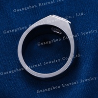 Prix d'usine, certificat IGI, diamant de laboratoire taille Asscher 1 ct 2 ct, VVS, argent S925, or blanc 10K 14K 18K, alliance pour homme