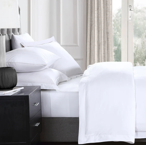 Vente Flash : <span class=keywords><strong>Draps</strong></span> d'hôtel <span class=keywords><strong>en</strong></span> coton blanc de qualité supérieure, tissage uni, 233 fils, fabrication chinoise - Product Image 1