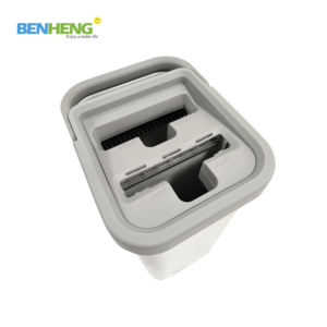 ไม้ถูพื้นแบบแบน หัวฟองน้ำหมุนได้ 360 องศา แบบสองด้าน พร้อมถังปั่นแห้งและล้างเองได้ - Product Image 6