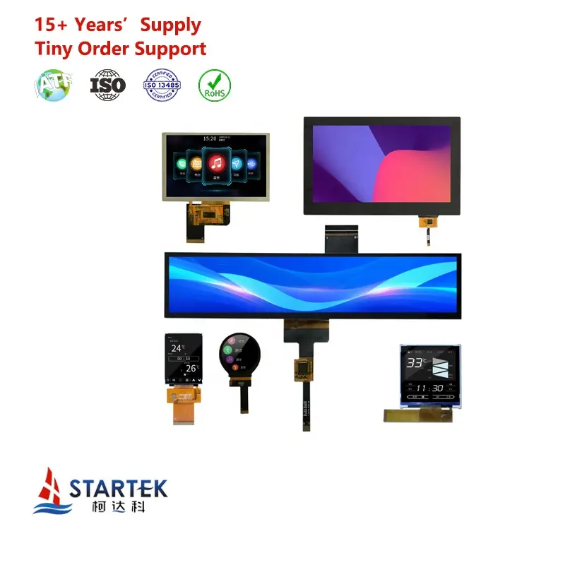 MIPI Mcu Rgb Spi Lvds HD-MI Interface 2.4 3.5 4.3 5 7 8 10.1 Polegada Painel de TFT Tela de toque LCD Módulos de Tela TFT Cor Pequena