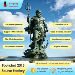 Precio al por mayor: Escultura de bronce de Poseidón a tamaño real para jardín, Dios del mar, fuente de agua. - Product Image 1