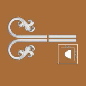 ポリウレタン製コーナートリム装飾花柄アクセント テレビ背景壁丸角天井トリム ヨーロピアンスタイル写真ホテル - Product Image 4