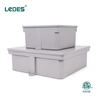Boîte de jonction étanche en PVC LEDES pour extérieur, boîtier de câblage électrique homologué ETL, boîte de câblage étanche en plastique