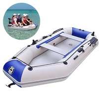 Bateau pneumatique de pêche Solar Marine 2,7 m pour 4 personnes, en PVC, avec plancher gonflable et tous les accessoires