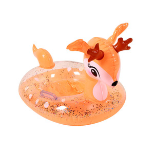 Bouée de natation en forme d'animal Lan Hua pour enfants, design crocodile vert avec poignée, aide à la flottabilité - Product Image 2