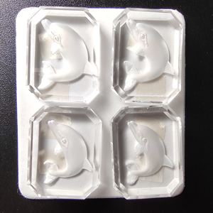 Lucency Gemstone Natural Quartz Sea Theme Dophin Rectangle Internal Carved Stone Loose Gemstone For Souvenir - Product Image 3