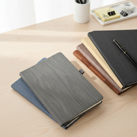 Carnet A5 en similicuir grain de bois, couverture rigide, impression UV personnalisée, fermeture élastique, attache stylo, 100 feuilles, cadeau, vente en gros