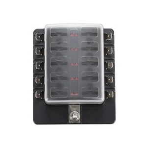 Caja de Fusibles Universal Impermeable para Automóviles, Excavadoras y Vehículos Recreativos, 10 Vías, Fusibles DC, ATC/<span class=keywords><strong>ATO</strong></span>, 12V, con Cubierta - Product Image 4