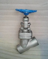 Valve sphérique forgée à haute pression en acier au carbone ASTM A105 à douille à souder classe 800