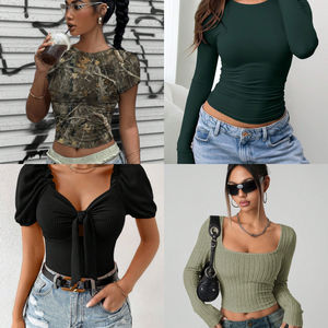 Camisetas de Marca para Mujer en Oferta por Paquete, Casuales, Cortas, Venta al por Mayor de Fábrica - Product Image 3