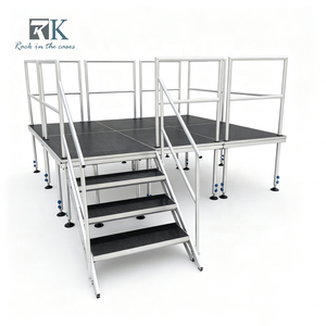 Scène mobile de haute qualité, scène en aluminium portable avec garde-corps et escaliers - Product Image 1