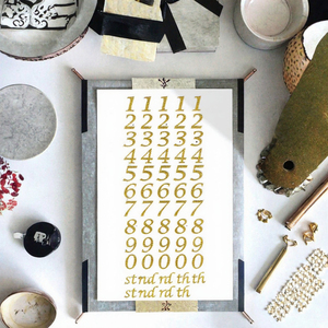 Custom Gold Foil Letter Sticker Sheet Self Adhesive Decorative <b>Vinyl</b> <b>Decals</b> for Journal Planner Diary Scrapbook - Product Image 2