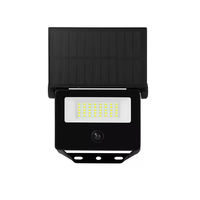 Lámpara Solar LED para Exteriores con Sensor PIR, Encendido/Apagado Automático del Anochecer al Amanecer, Carcasa de Aluminio, Control Remoto Inalámbrico
