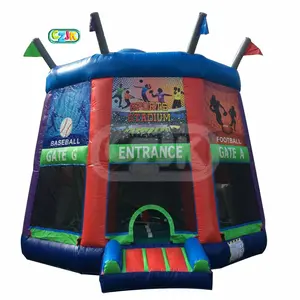 Moonwalk Inflatable Bouncer Nhảy Bouncy Castle Jumper Sân Vận Động Thoát Nhà
