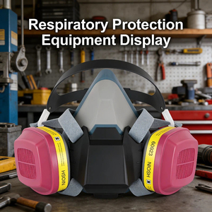 Masque respiratoire pour la retouche automobile + cartouches filtrantes A1, kit respiratoire pour fumées de soudage + <span class=keywords><strong>P3</strong></span> + cartouches filtrantes pour vapeurs organiques - Product Image 2