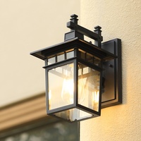 240V LED et ampoule applique murale en aluminium moulé sous pression extérieur étanche jardin rue blanc chaud CCT verre diffuseur monté lampe