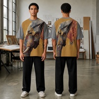 T-shirt Homme Personnalisé Grande Taille en Coton Imprimé Logo – Vente en Gros, Coupe Ample, Grandes Tailles et Longueurs