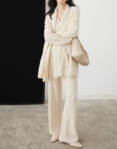 NARI Custom Women's Custom Autumn Winter Luxury Soft Wool Belted <strong>Full</strong> <strong>Length</strong> Computer Knitted Sweater <strong>Cardigan</strong> Robe <strong>Cardigan</strong> - Product Image 5