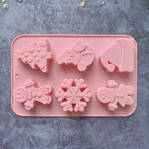 Giáng sinh Silicone khuôn bánh tráng miệng nướng khuôn tự làm cây giáng sinh người tuyết bông tuyết hình xà phòng khuôn - Product Image 5