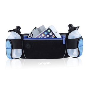 Custom <strong>Sports</strong> Outdoor Neoprene <strong>Waterproof</strong> Marathon Running Hydration Belt Waist Pack <strong>Bag</strong> with Two <strong>Water</strong> Bottle Holder - Product Image 3