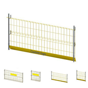 Système de barrières de protection des bords temporaires, clôture de sécurité, clôture en treillis métallique, barrière anti-chute conforme à la norme EN 13374, panneau mural préfabriqué - Product Image 2