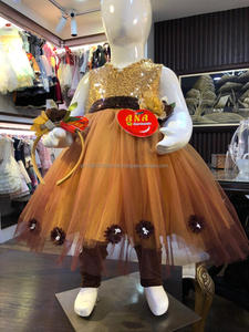 Kids Sequence Design Frocks for Baby Girl Solid Formal <b>Ball</b> Gown Spring Dress with Hairband Available in 1-3 Years Size - Product Image 2