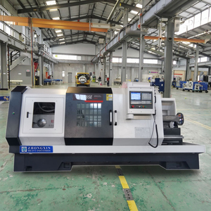 Высокопроизводительный горизонтальный токарный станок с ЧПУ, управление Fanuc, цифровой, однодисковый, CK6185, с плоской станиной - Product Image 1