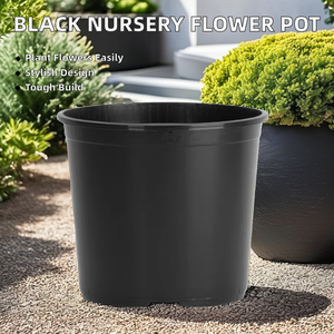 Fournisseur chinois <span class=keywords><strong>en</strong></span> gros de pots de fleurs <span class=keywords><strong>en</strong></span> <span class=keywords><strong>plastique</strong></span> dur de 2, 3, 5, 7, 10, 20 gallons, revêtement PE, <span class=keywords><strong>pot</strong></span> de jardin noir, design unique et <span class=keywords><strong>grand</strong></span> format - Product Image 2
