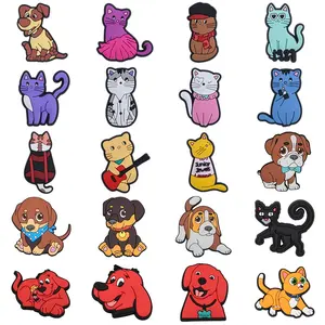 2024 goma Led versátil mejor personalizado gato y perro Anime dibujos animados zapato encantos accesorios para niños