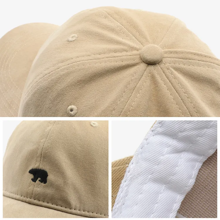 OEM topi Baseball Vintage Soft-Top topi untuk bordir kustom Logo ayah Golf topi olahraga