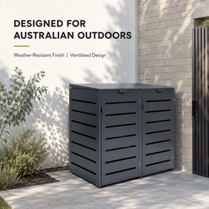 SEEYES Custom <b>Double</b> 240L Wheelie <b>Bin</b> Storage Galvanised Steel Outdoor Rubbish Enclosure Shed OEM Australia Wholesale - Product Image 3