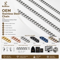 Collier chaîne gourmette cubaine en acier inoxydable personnalisé OEM 304 316 Fabricant de bijoux Hip Hop