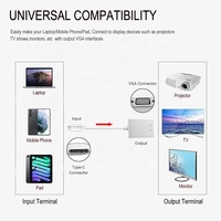 Adaptateur Convertisseur USB 3.1 Type C USB-C vers VGA de Qualité Supérieure pour Macbook Pro Air Surface Laptop Téléphone Mobile Tablette