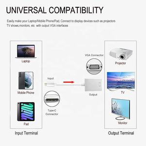 Adaptateur Convertisseur USB 3.1 Type C USB-C vers VGA de Qualité Supérieure pour <span class=keywords><strong>Macbook</strong></span> Pro <span class=keywords><strong>Air</strong></span> Surface Laptop Téléphone Mobile Tablette - Product Image 4