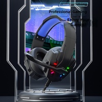 Headset Gaming Dinamis Over-ear Bestseller G9000 dengan Lampu RGB, Kabel, dan Mikrofon untuk Pelajar