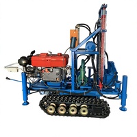 Foreuse rotative hydraulique diesel Liyo Crawler pour puits d'eau, avec boîte de vitesses, pompe, moteur, portable, pour usage agricole et de construction, 200m